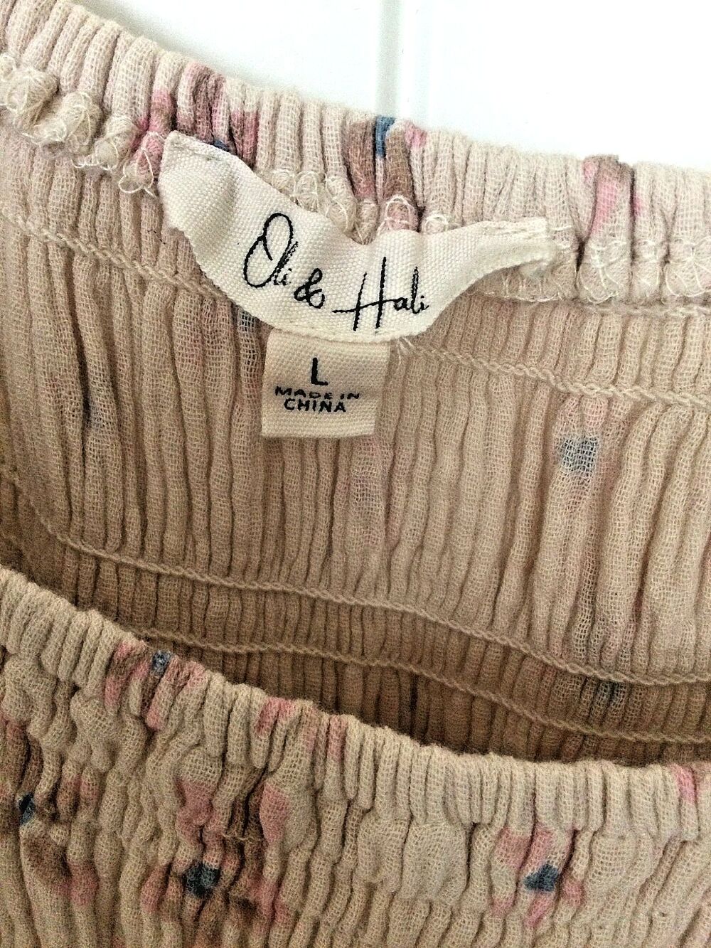 Oli & Hali Size Large Pale Pink Gauze Midi Dress POCKETS Womens Boho Festival - Picture 7 of 11